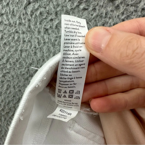 Spanx Jean-ish Leggings Crop White Pull On Elastic Waist Women's Small x 23.5 - Picture 7 of 10